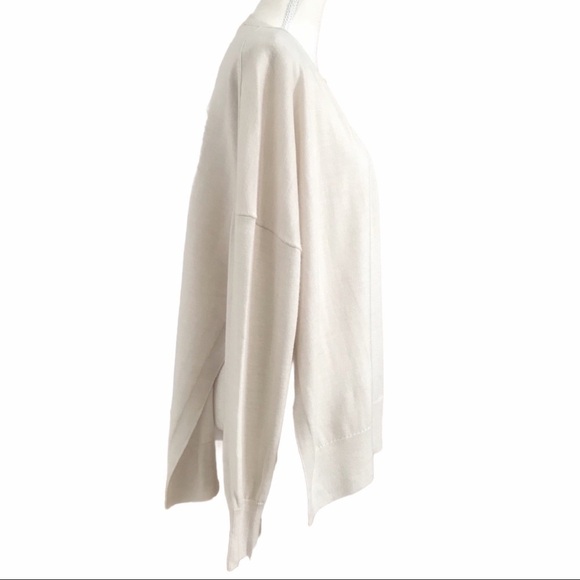 ALLSAINTS 100% MERINO WOOL OFF WHITE OPEN CARDIGAN - XS - Picture 3 of 9